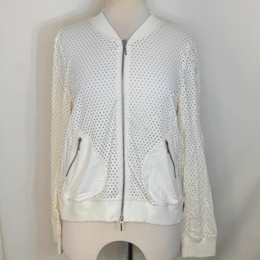 Rebecca Taylor white bomber jacket size 10